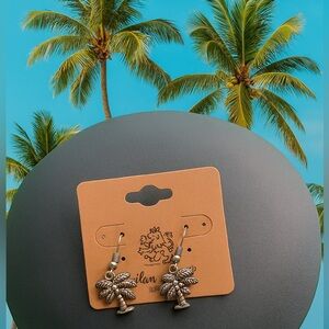 Silver Palm Tree Earrings